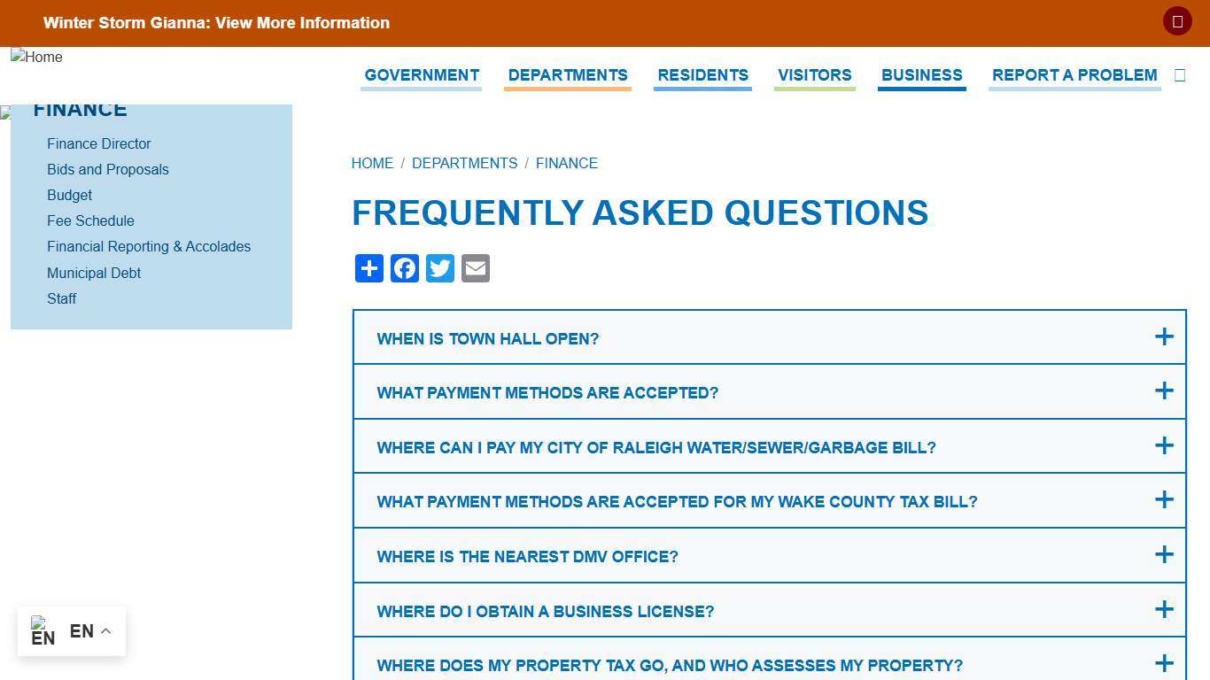 Frequently Asked Questions Town of Knightdale, NC